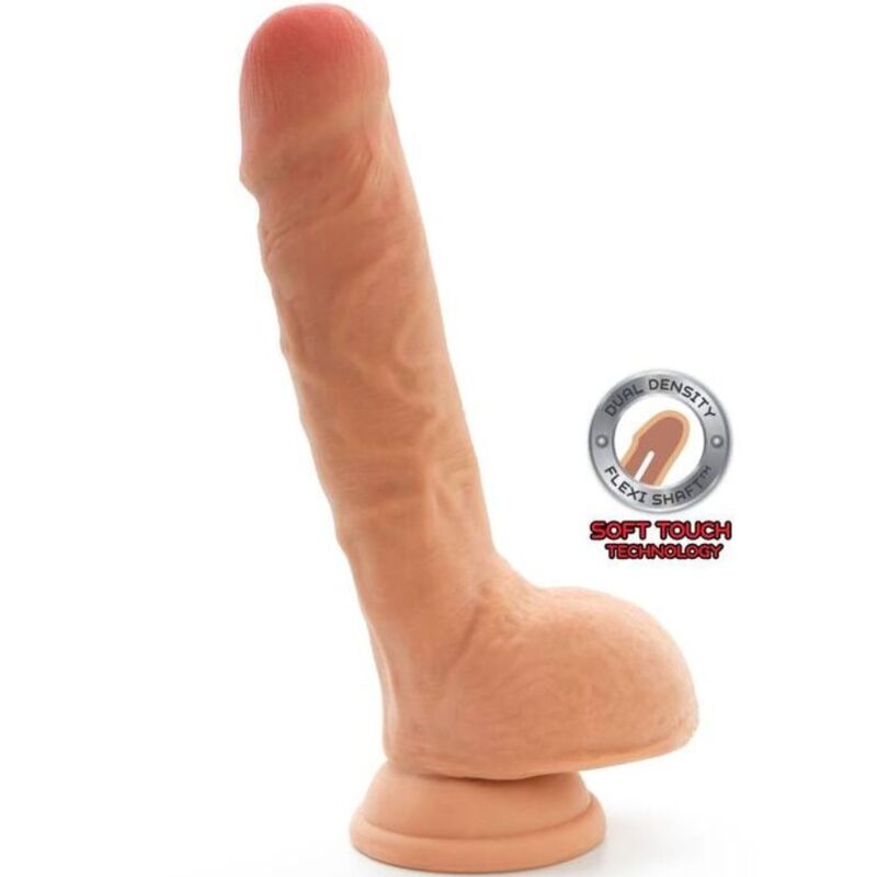DIVENTA REALE - DILDO A DOPPIA DENSITÀ 18 CM PALLE PELLE
