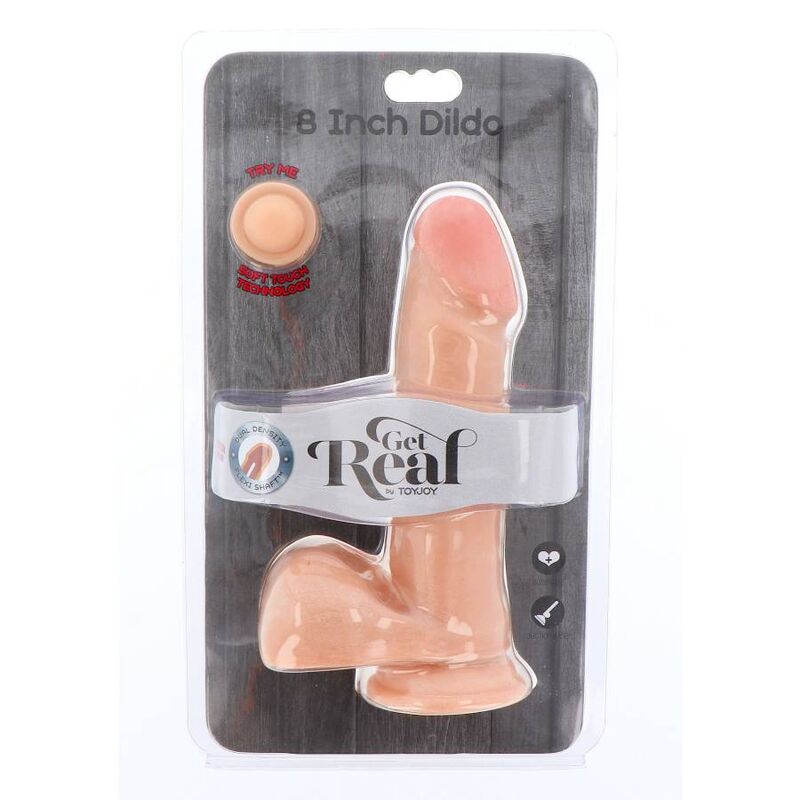 DIVENTA REALE - DILDO A DOPPIA DENSITÀ 18 CM PALLE PELLE