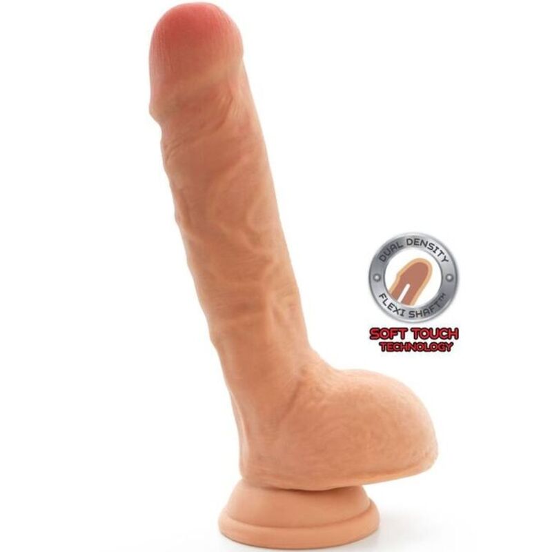 DIVENTA REALE - DILDO A DOPPIA DENSITÀ 25,5 CM PALLE PELLE