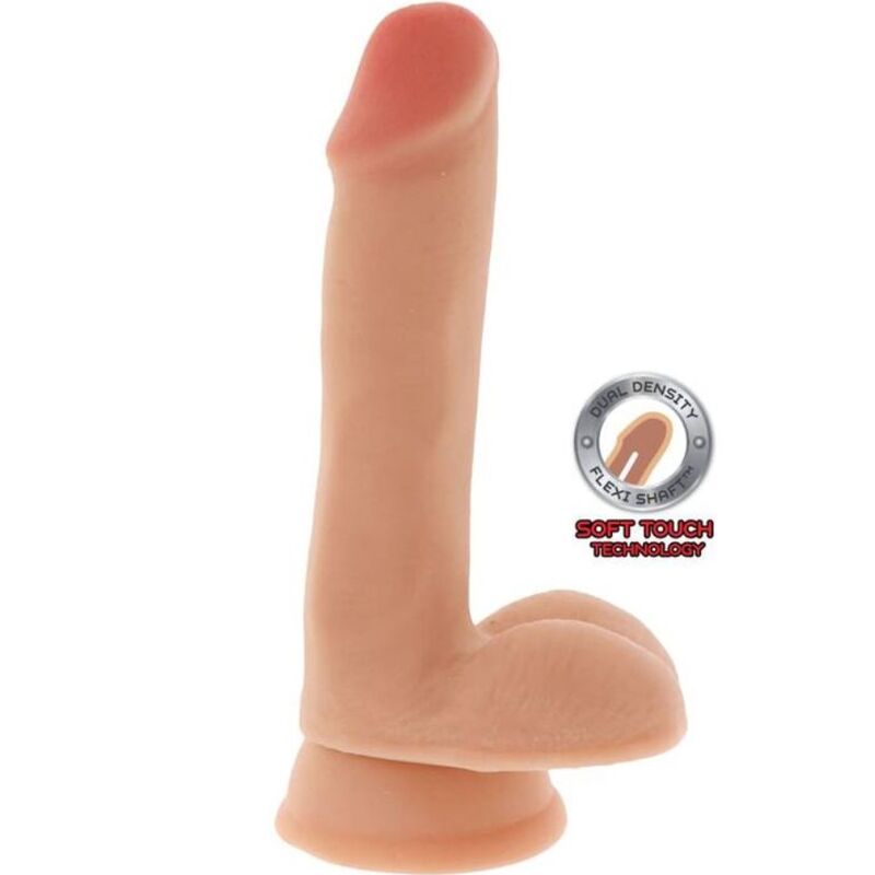 DIVENTA REALE - DILDO A DOPPIA DENSITÀ 17 CM PALLE PELLE