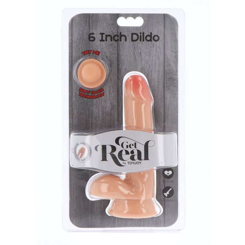 DIVENTA REALE - DILDO A DOPPIA DENSITÀ 17 CM PALLE PELLE