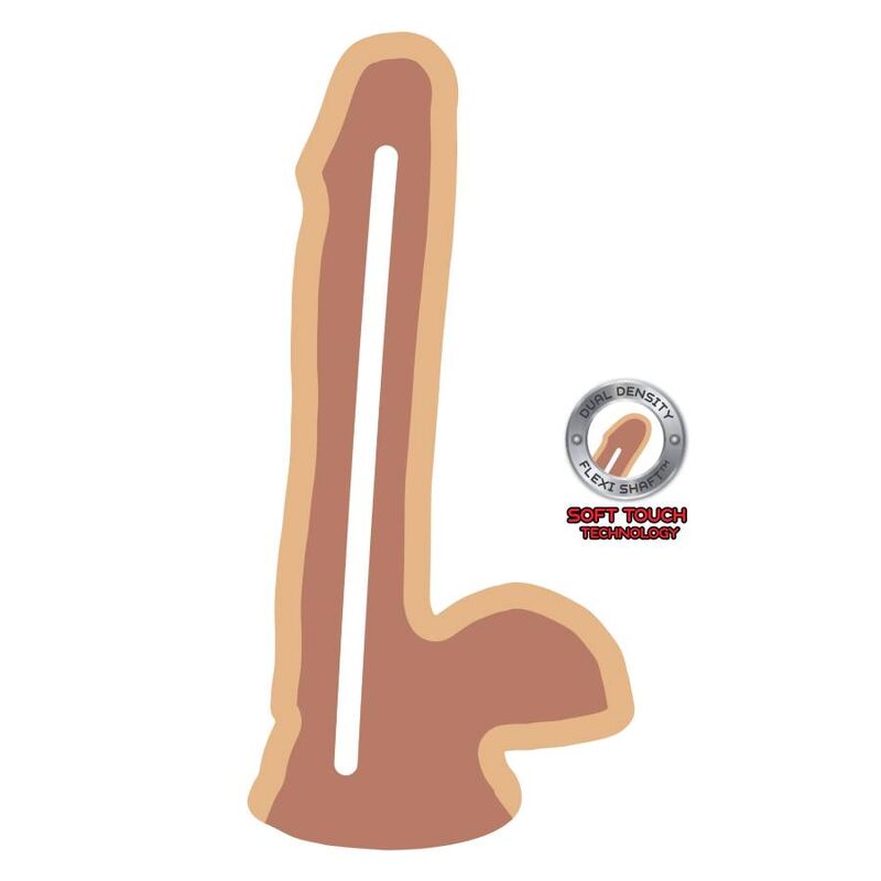 DIVENTA REALE - DILDO A DOPPIA DENSITÀ 17 CM PALLE PELLE