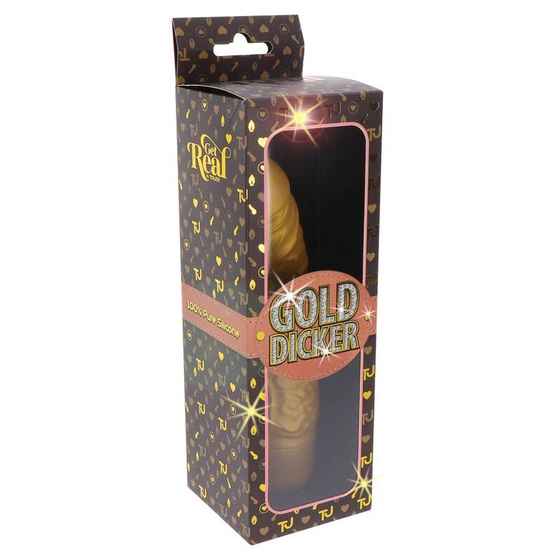 SII REALE - VIBRATORE STIMULANTE GOLD DICKER GOLD