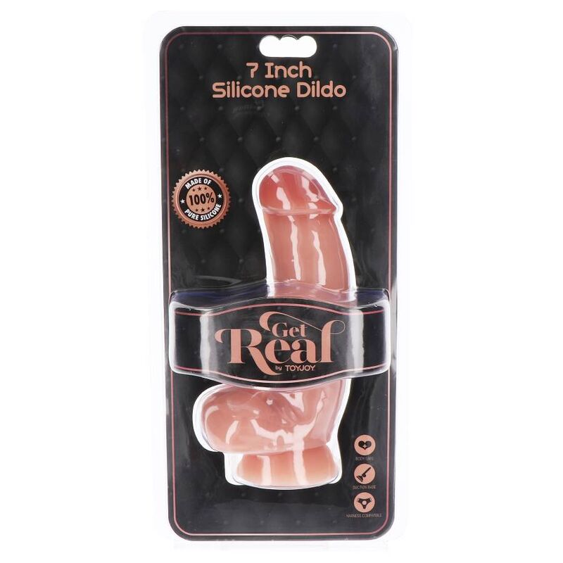 DIVENTA REALE - DILDO IN SILICONE 18 CM CON PALLE E PELLE