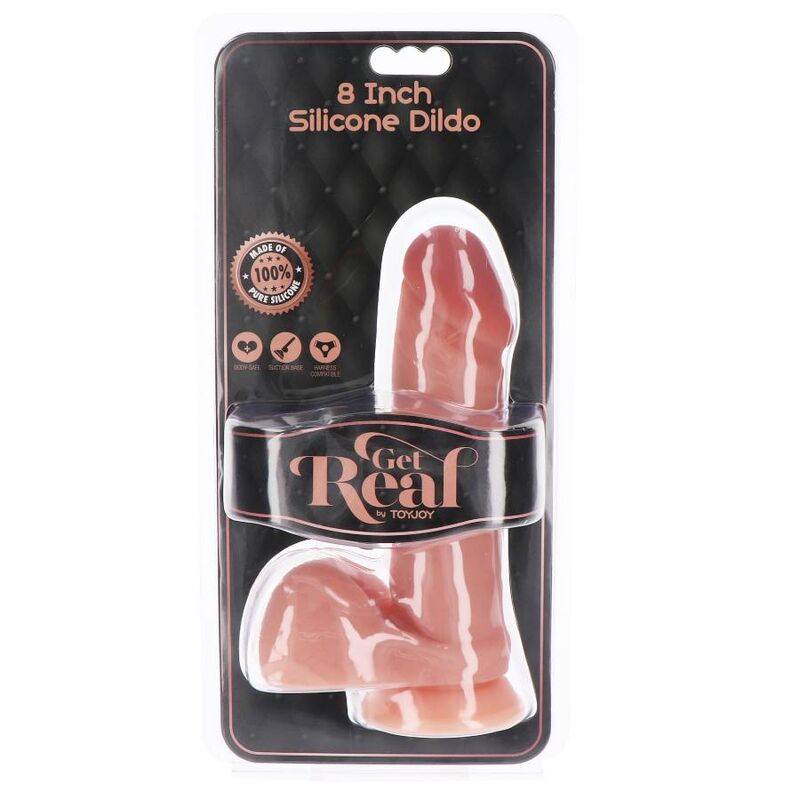 GET REAL - DILDO IN SILICONE 20,5 CM CON PALLE E PELLE
