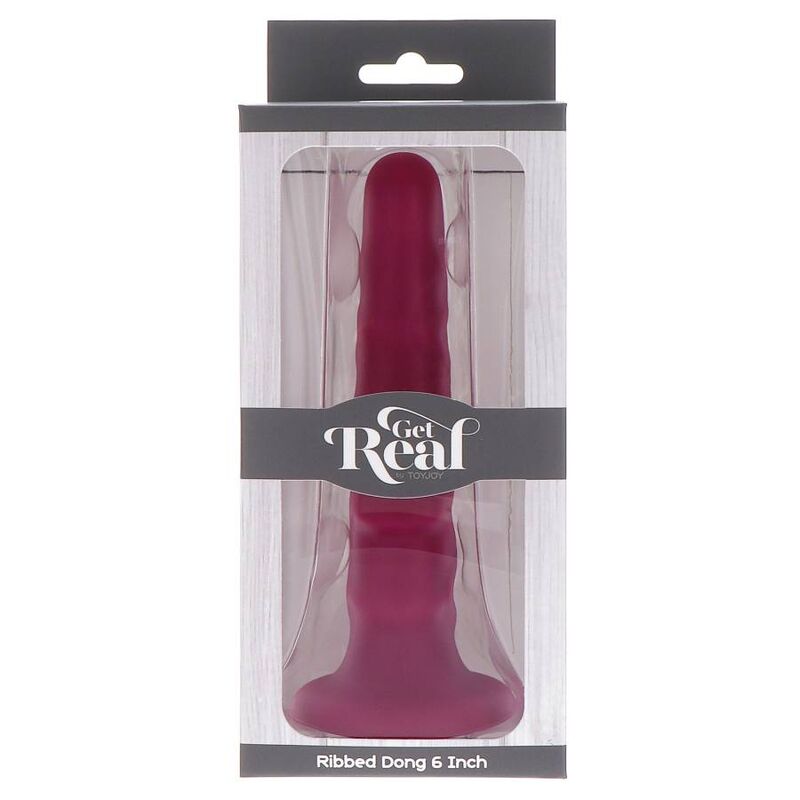 GET REAL - DONG ACANALADO 12 CM ROJO