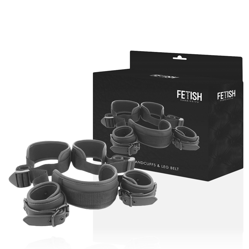 SOTTOMESSA FETISH - POSIZIONE A GAMBE APERTE CON MANETTE RIVESTITE IN NOPRENE