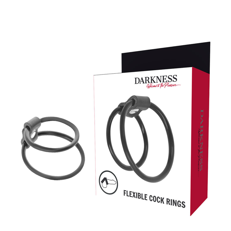 DARKNESS - DUO ANILLOS MEJORADORES PARA EL PENE.