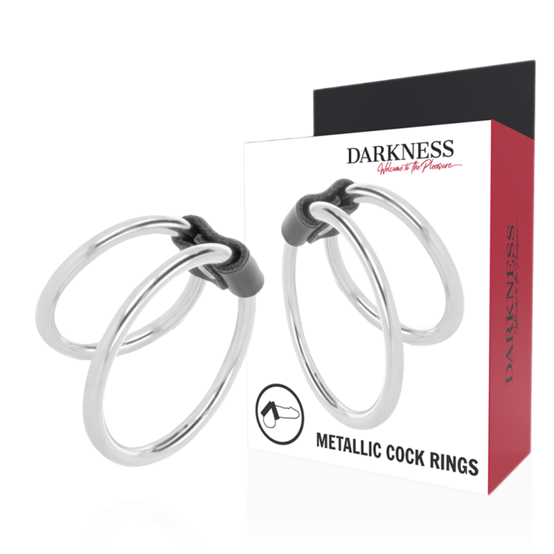 DARKNESS - DOPPIO ANELLO IN METALLO PER PENE