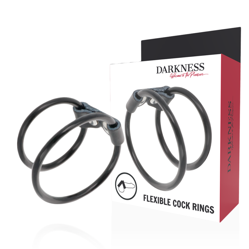DARKNESS - DOPPIO ANELLO FLESSIBILE PER IL PENE