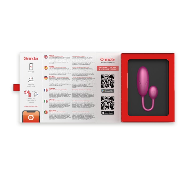 ONINDER - DENVER UOVO VIBRANTE ROSA 7 X 2,7 CM APP GRATUITA