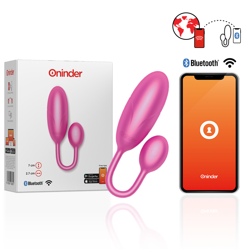 ONINDER - DENVER UOVO VIBRANTE ROSA 7 X 2,7 CM APP GRATUITA