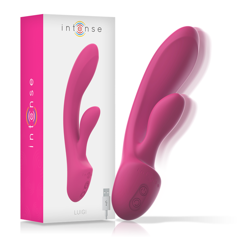 INTENSE - VIBRATORE CONIGLIO LUIGI SILICONE LIQUIDO ROSA