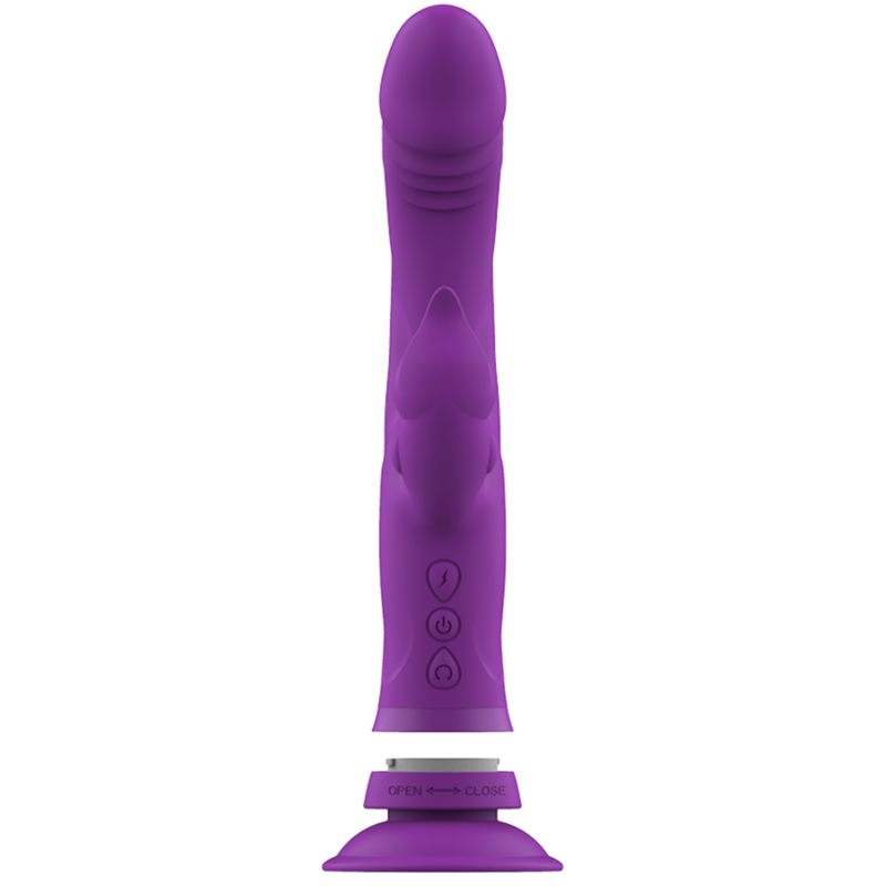 INTENSE - VIBRATORE CASANOVA RABBIT IN SILICONE TRIPLO MOTORE VIOLA