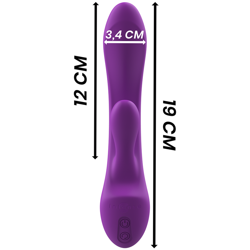 INTENSE - VIBRADOR LUIGI RABBIT SILICONA LÍQUIDA MORADO