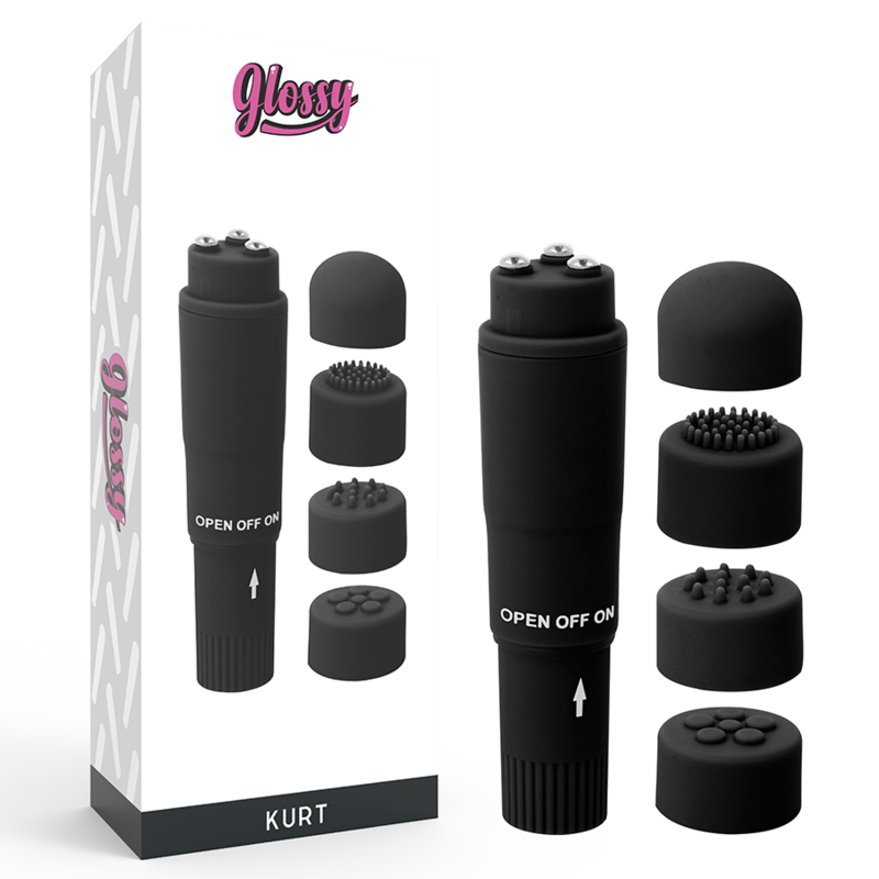 GLOSSY - KURT POCKET MASSAGER NERO