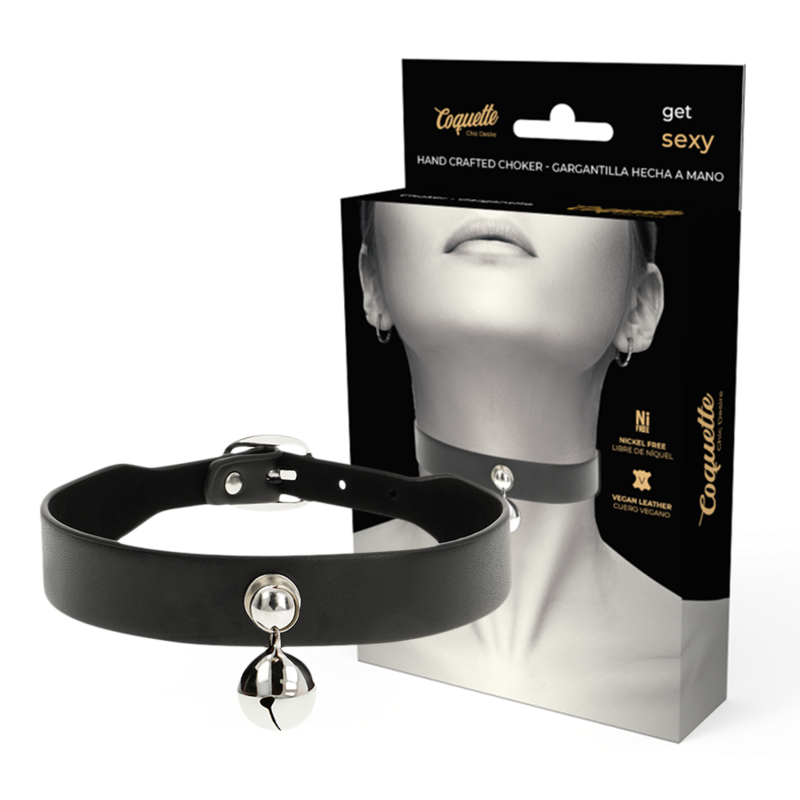 COQUETTE CHIC DESIRE - COLLANA IN PELLE VEGANA CON SONAGLIO DA DONNA