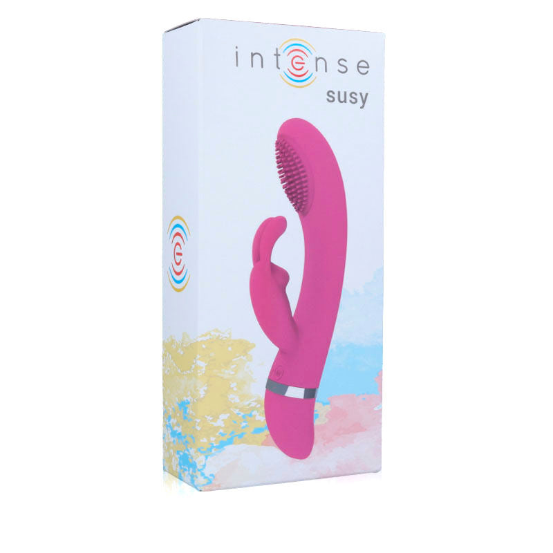 INTENSE - SUSY VIBRADOR OSCILANTE DE SILICONA CONEJO ROSA