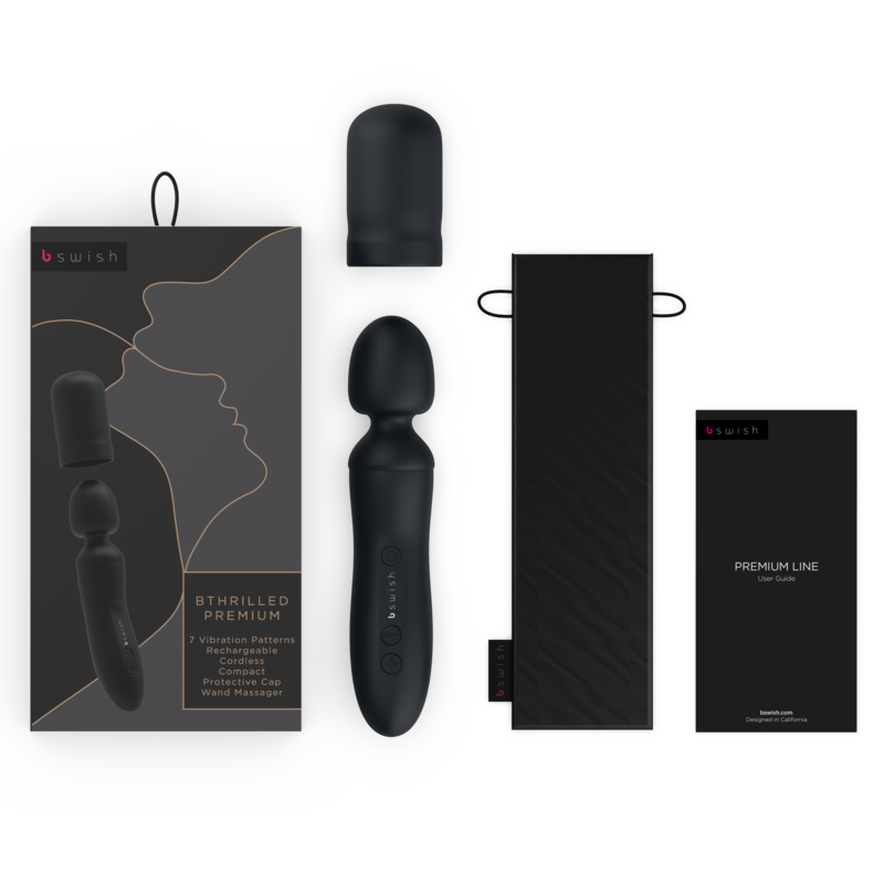 B SWISH - VIBRADOR VARITA BTHRILLED PREMIUM NEGRO