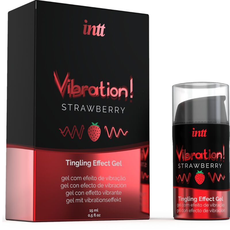 INTT - POTENTE ESTIMULANTE ÍNTIMO GEL VIBRADOR LÍQUIDO FRESA 15 ML