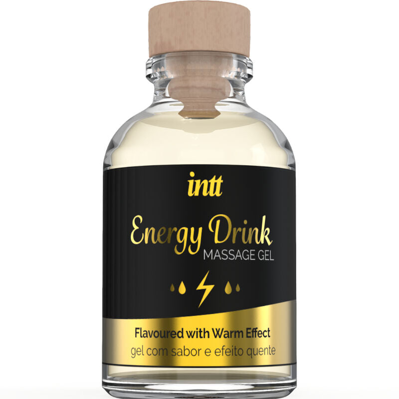 INTT MASSAGE &amp; ORAL SEX - GEL DA MASSAGGIO CON BEVANDA ENERGETICA AROMATIZZATA ED EFFETTO RISCALDANTE