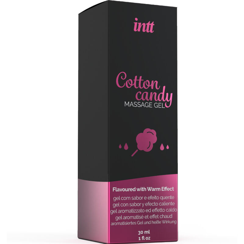 INTT MASSAGE &amp; ORAL SEX - GEL DE MASAJE CON SABOR A ALGODÓN DE AZÚCAR Y EFECTO CALOR