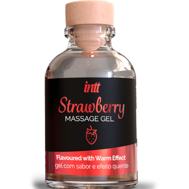 MASSAGGIO INTT E SESSO ORALE - GEL PER MASSAGGI AL GUSTO DI FRAGOLA EFFETTO CALDO