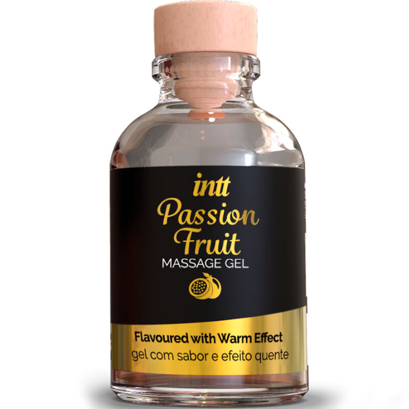 INTT MASSAGE &amp; ORAL SEX - GEL DA MASSAGGIO AL GUSTO DI FRUTTO DELLA PASSIONE CON EFFETTO CALORE