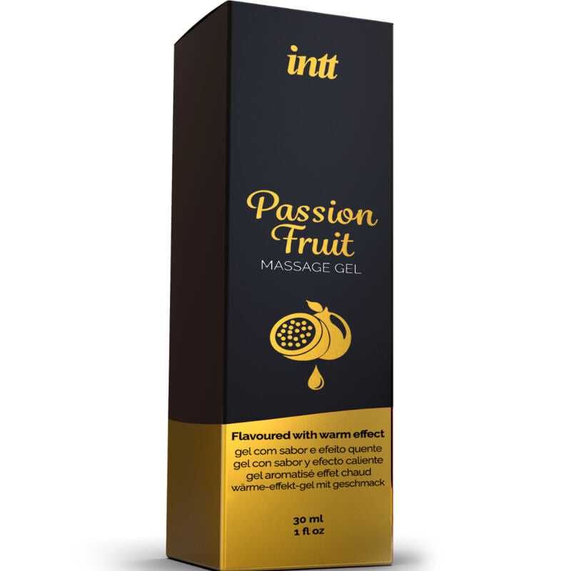 INTT MASSAGE &amp; ORAL SEX - GEL DA MASSAGGIO AL GUSTO DI FRUTTO DELLA PASSIONE CON EFFETTO CALORE