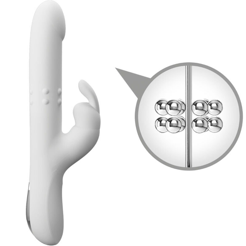 PRETTY LOVE - VIBRADOR REESE CON ROTACIÓN PLATEADA