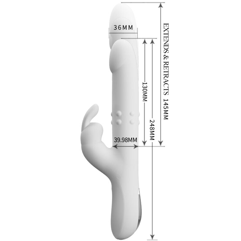 PRETTY LOVE - VIBRATORE REESE CON ROTAZIONE ARGENTATA