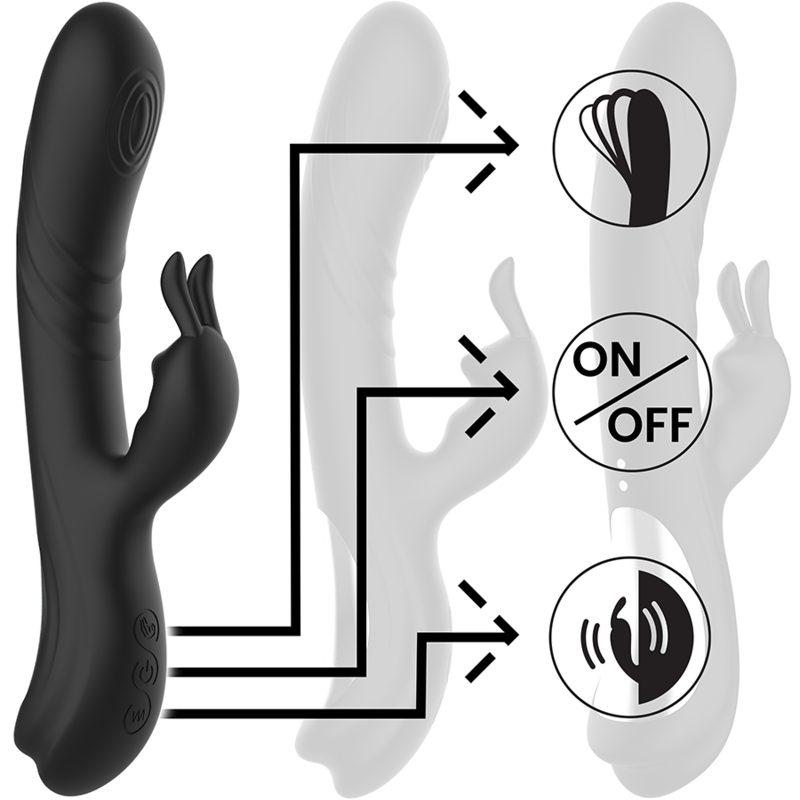 NERO&ARGENTO - JAMIE VIBRATORE RABBIT EFFETTO WAVE