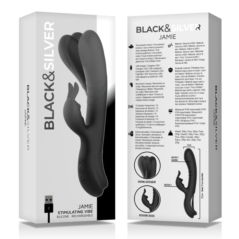 NERO&ARGENTO - JAMIE VIBRATORE RABBIT EFFETTO WAVE