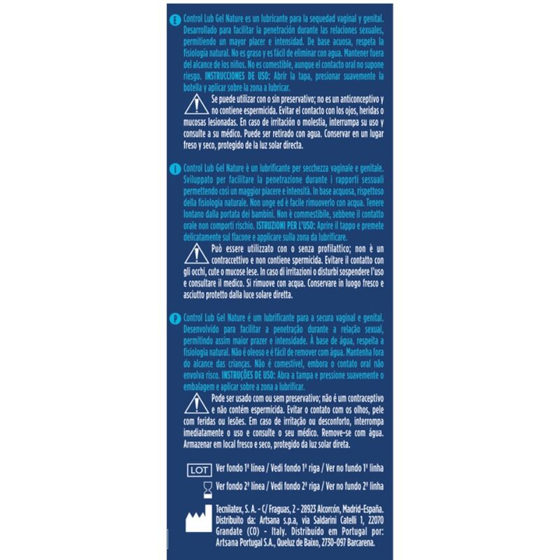 CONTROL - LUB GEL LUBRICANTE NATURE 75 ML