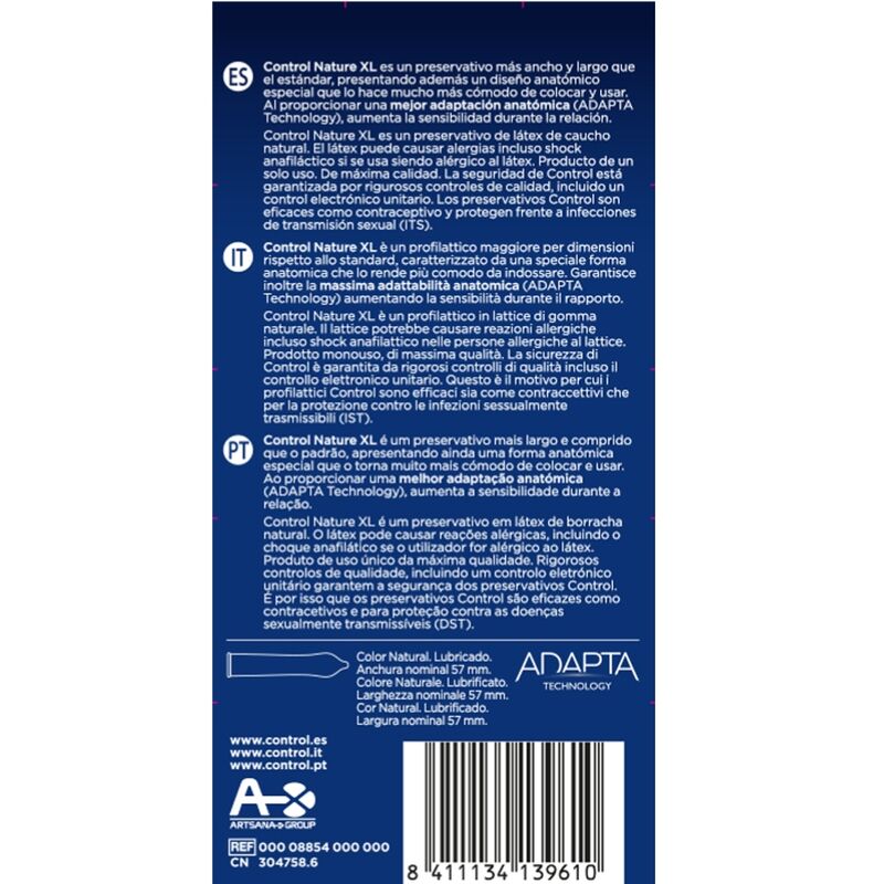 CONTROL - ADAPTA NATURE XL PRESERVATIVI 12 UNITÀ