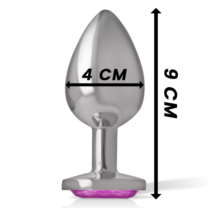 INTENSE - PLUG ANALE IN ALLUMINIO CUORE ROSA TAGLIA L