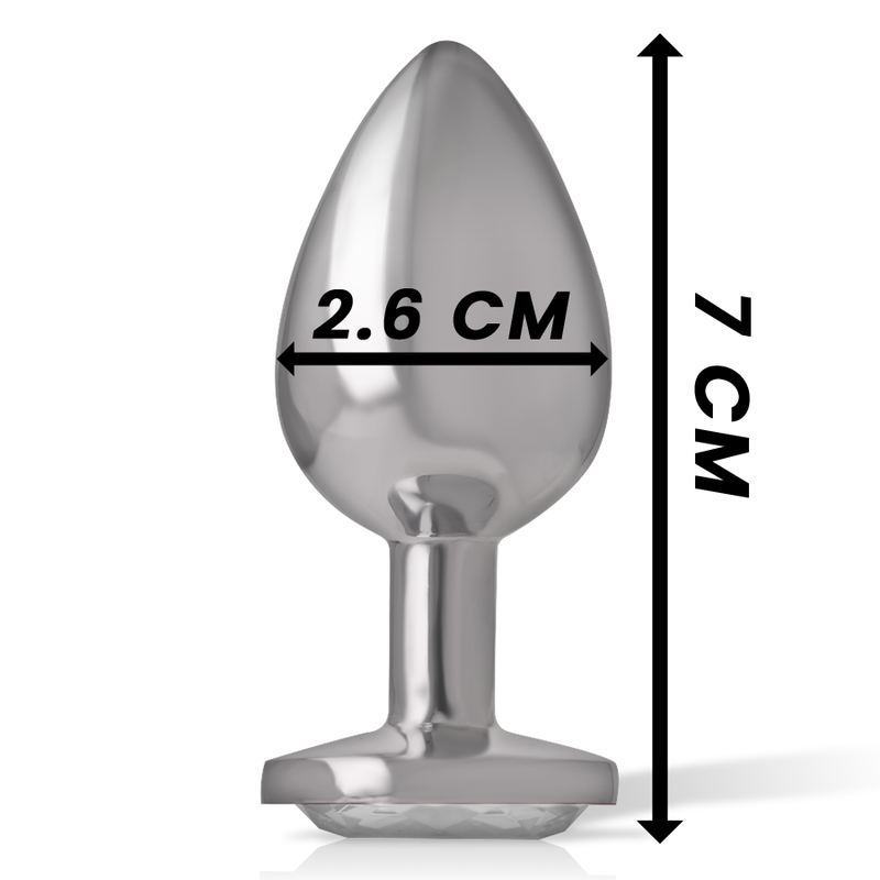 INTENSE - PLUG ANALE IN ALLUMINIO CON CUORE BIANCO TAGLIA S
