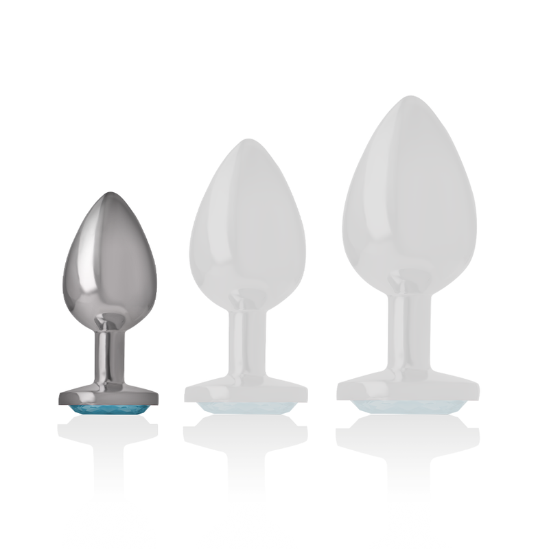 INTENSE - PLUG ANALE IN ALLUMINIO CUORE BLU TAGLIA S