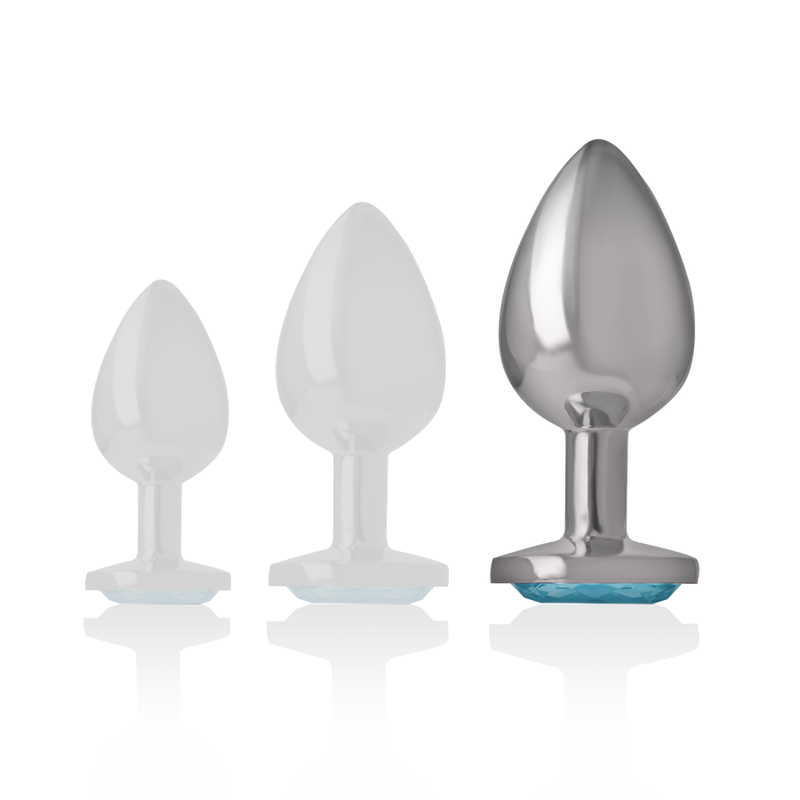 INTENSE - PLUG ANALE IN ALLUMINIO CUORE BLU TAGLIA L