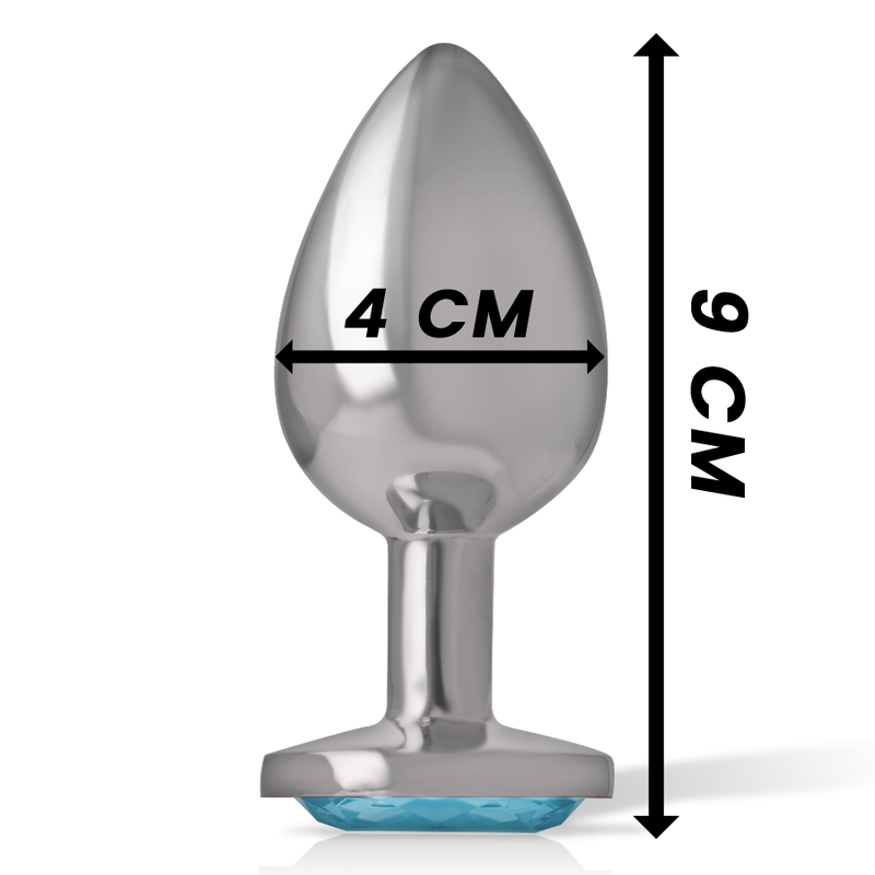 INTENSE - PLUG ANALE IN ALLUMINIO CUORE BLU TAGLIA L