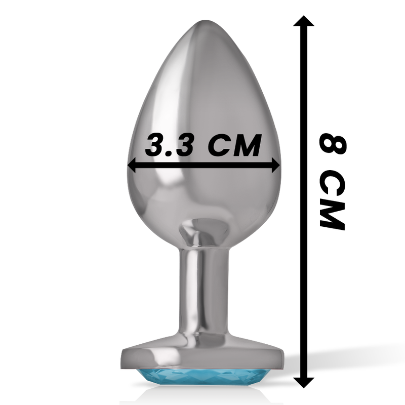 INTENSE - PLUG ANALE IN ALLUMINIO CUORE BLU TAGLIA M