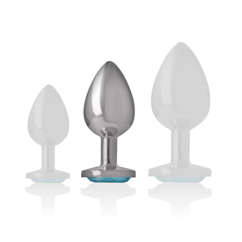 INTENSE - PLUG ANALE IN ALLUMINIO CUORE BLU TAGLIA M