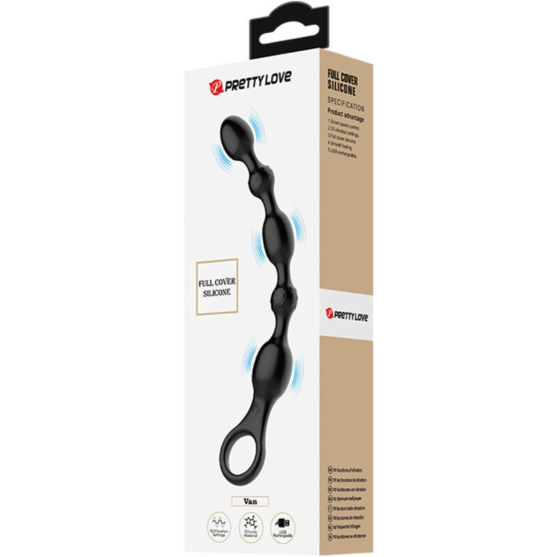 PRETTY LOVE - VAN ANAL BALLS 10 VIBRAZIONI RICARICABILI IN SILICONE