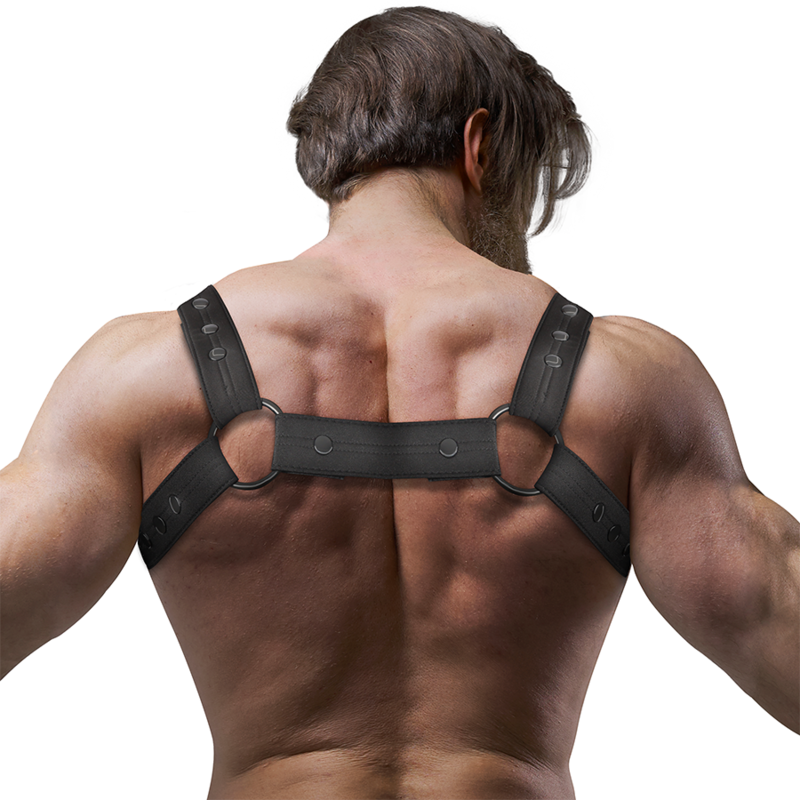 ACTITUD SUMISA FETISH - ARNÉS DEPORTIVO DE PECHO DE NEOPRENO AJUSTABLE PARA HOMBRES