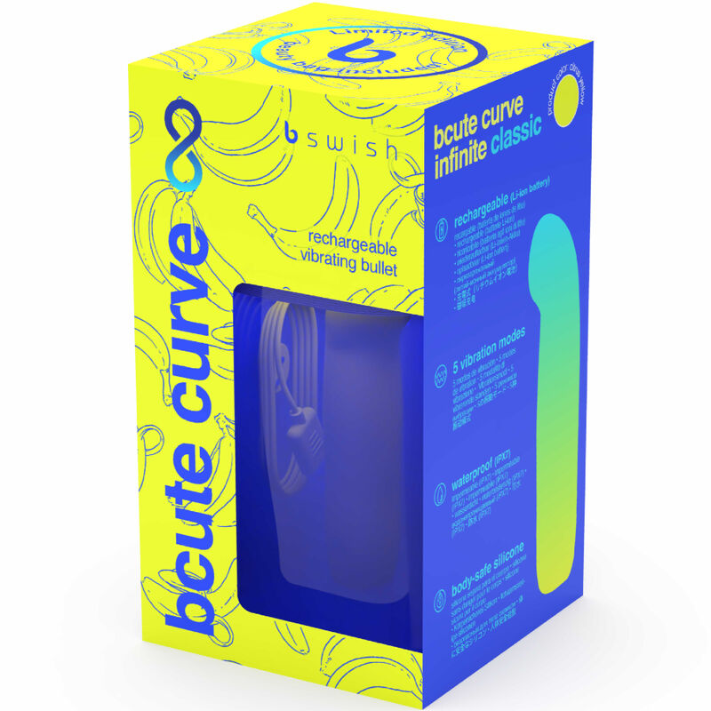 B SWISH - BCUTE CURVE INFINITE CLASSIC VIBRADOR DE SILICONA RECARGABLE DE EDICIÓN LIMITADA AMARILLO