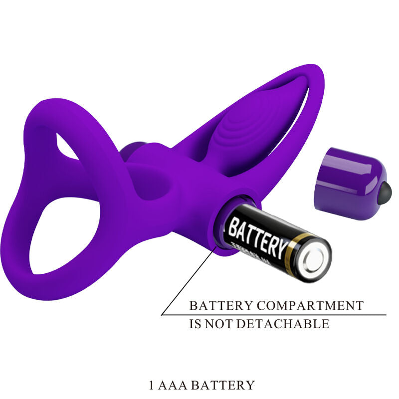 PRETTY LOVE - ANELLO VIBRATORE 10 VIBRAZIONI SILICONE VIOLA
