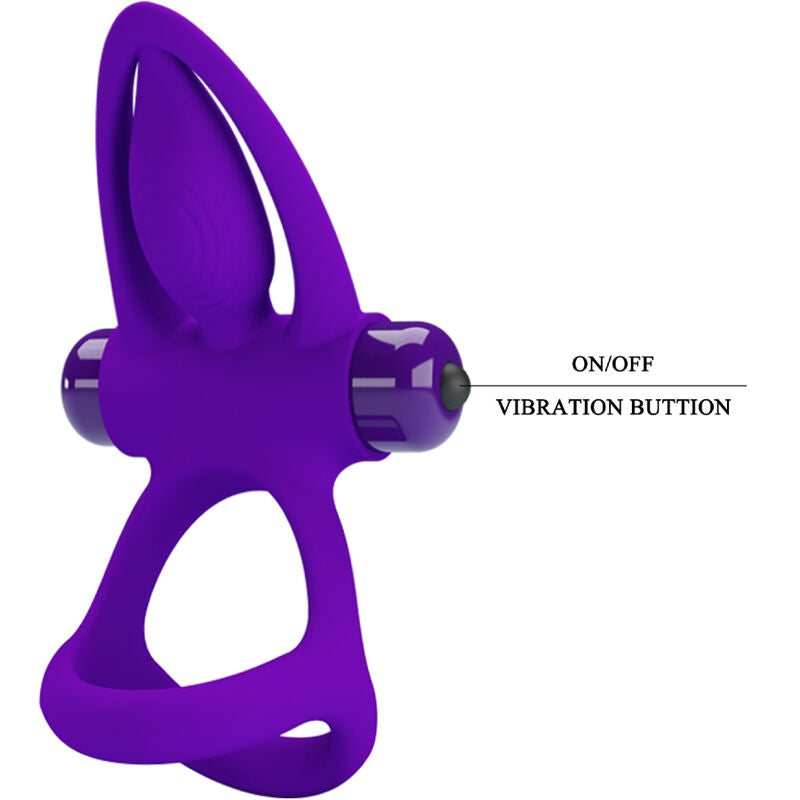 PRETTY LOVE - ANELLO VIBRATORE 10 VIBRAZIONI SILICONE VIOLA