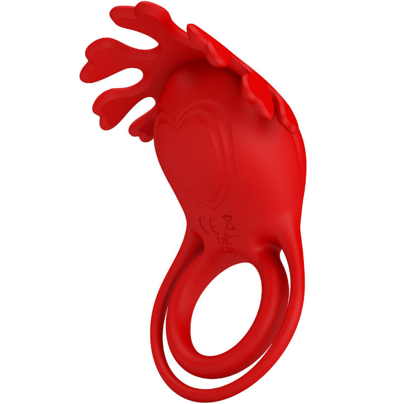 PRETTY LOVE - RUBEN ANELLO VIBRATORE 7 VIBRAZIONI SILICONE ROSSO