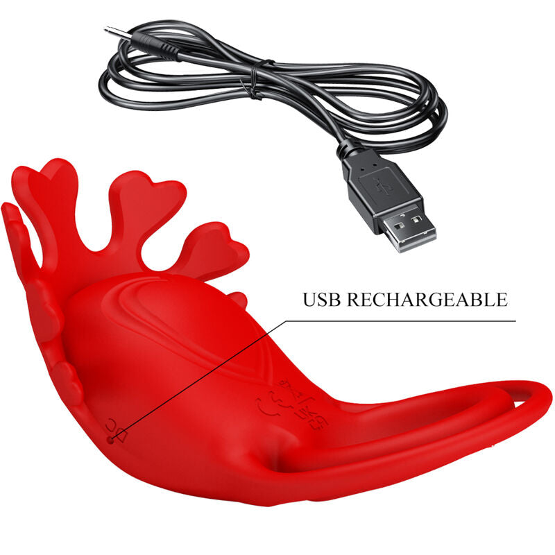 PRETTY LOVE - RUBEN ANELLO VIBRATORE 7 VIBRAZIONI SILICONE ROSSO