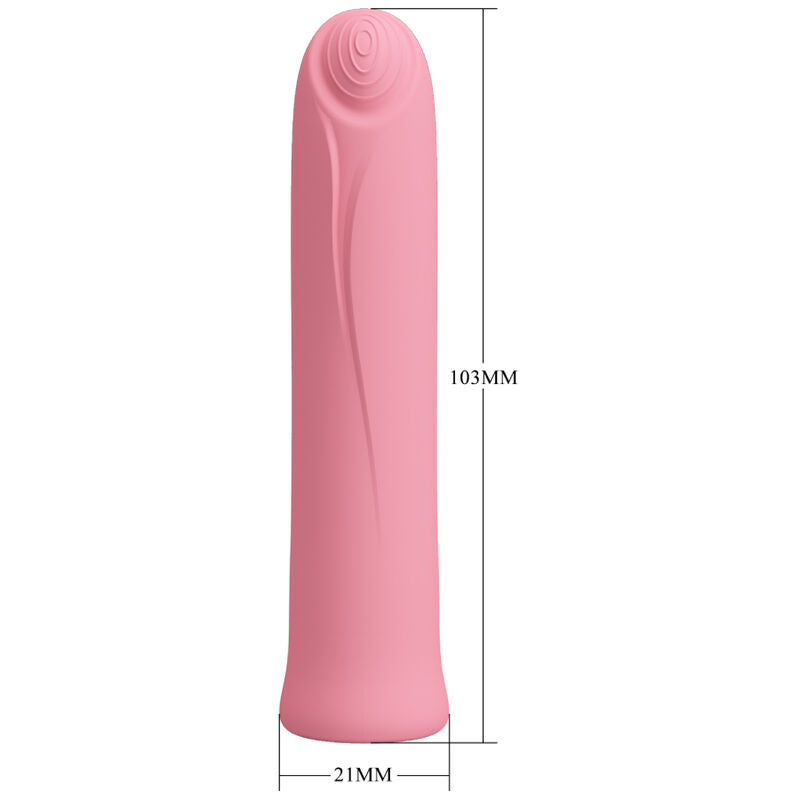 PRETTY LOVE - VIBRADOR MINI SUPER POWER CURTIS 12 VIBRACIONES DE SILICONA ROSA